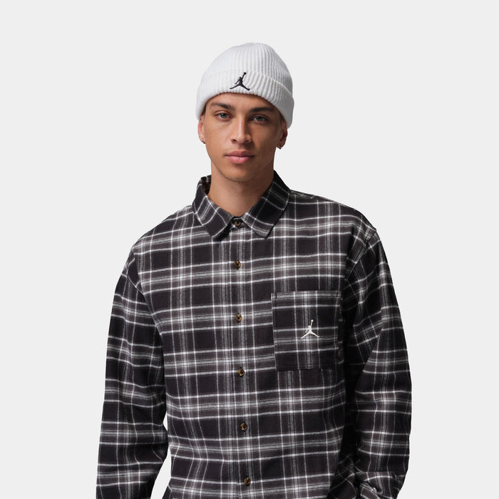 Brooklyn Graphic Flannel Mens Long Sleeve Shirt (Black/Sail)
