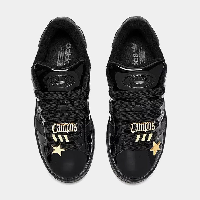 Campus 00s Patent Leather Womens Lifestyle Shoes (Core Black/Core Black/Gold Metallic)