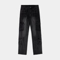 Cargo Pocket Denim Mens Pants (Black)