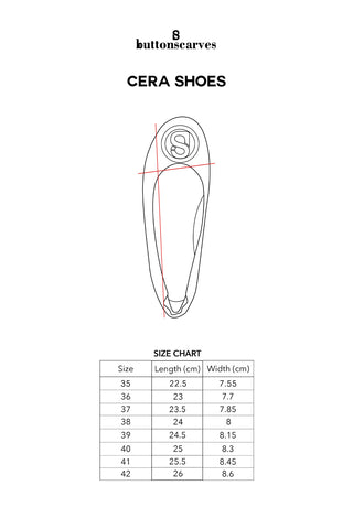 cera flat shoes in mocha by buttonscarves size chart