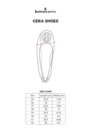 cera flat shoes in red by buttonscarves size chart