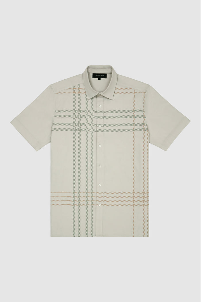 Checked Men Shirt - Taupe