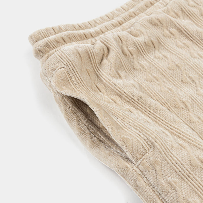 Chenille Mens Shorts (Cream)