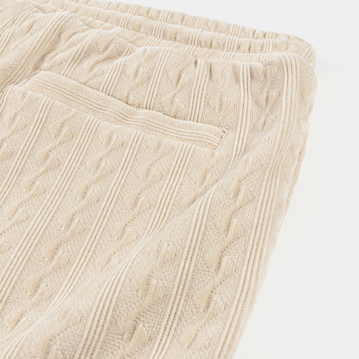 Chenille Mens Shorts (Cream)