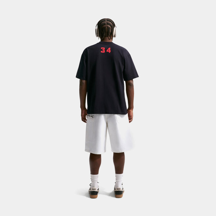 Chuck I Am Not A Role Model Graphic Mens Short Sleeve Shirt (Black/Red)
