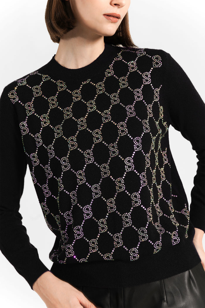 Clara Monogram Sweatshirt - Black