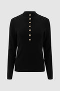 Clare Knit Top - Black