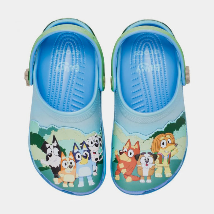Classic Clog Bluey Best Buddies Infant Toddler Lifestyle Sandals (Blue/Green)