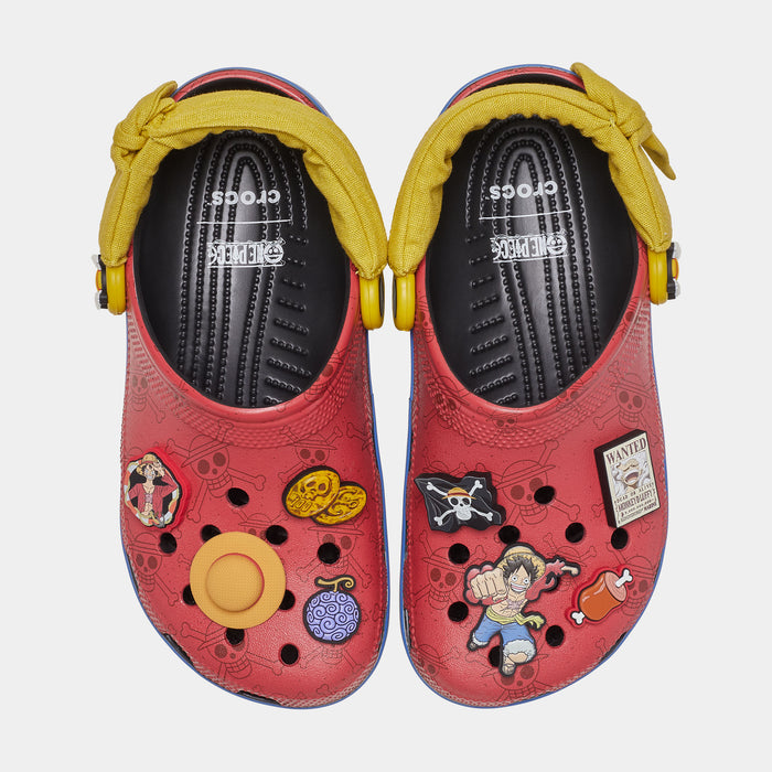 Classic Clog One Piece Monkey D Luffy Mens Sandals (Red/Blue)