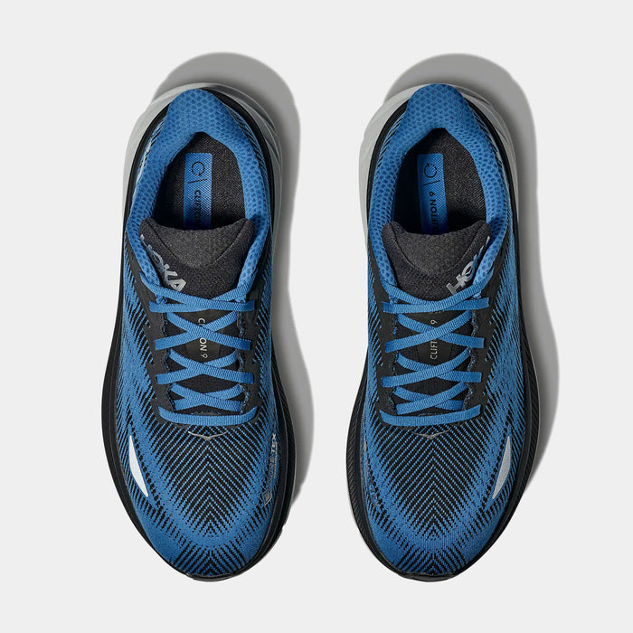 Clifton 9 GTX Mens Running Shoes (Black/Electric Aqua)