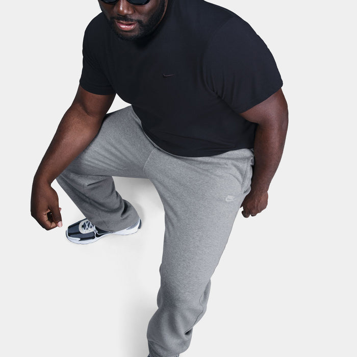 Club Open Hem Fleece Mens Pants (Dark Grey Heather/Light Smoke Grey/White)