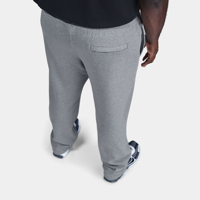 Club Open Hem Fleece Mens Pants (Dark Grey Heather/Light Smoke Grey/White)
