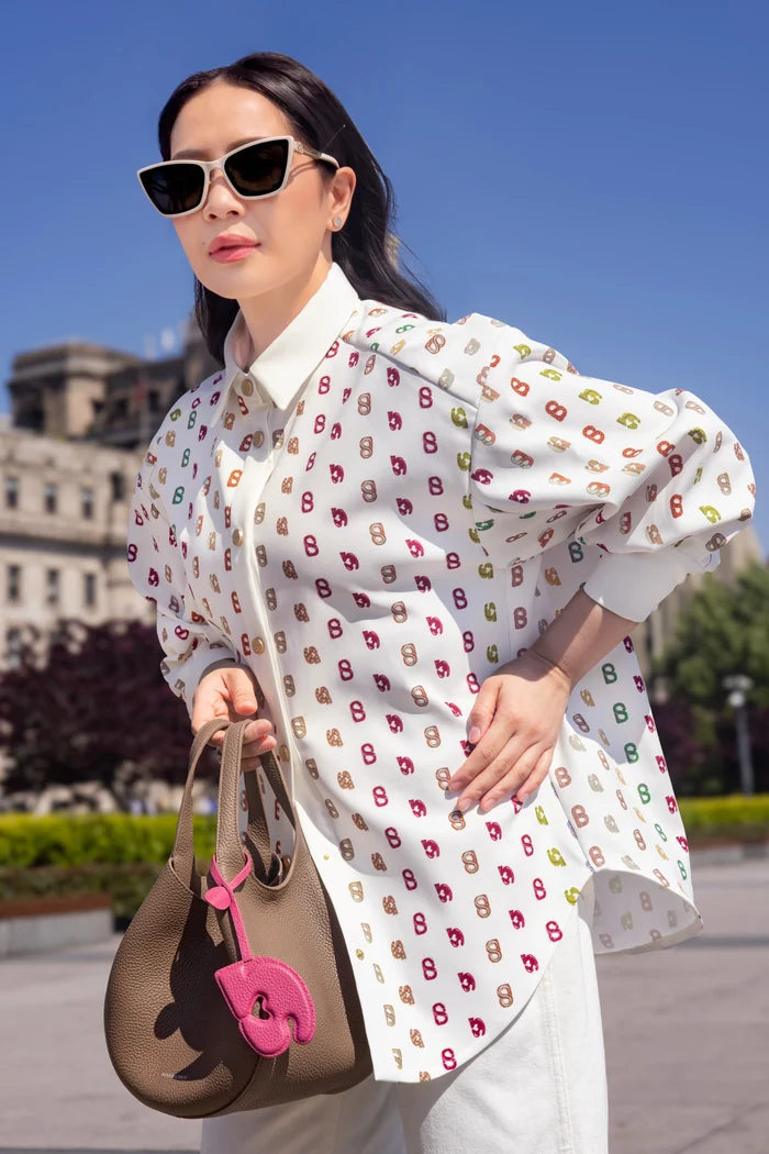 nagita shirt in white by buttonscarves x nagita slavina style look
