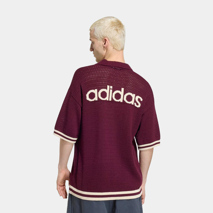 Crochet Mens Jersey (Maroon)