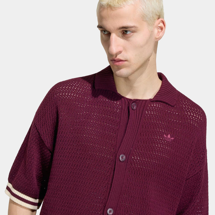 Crochet Mens Jersey (Maroon)