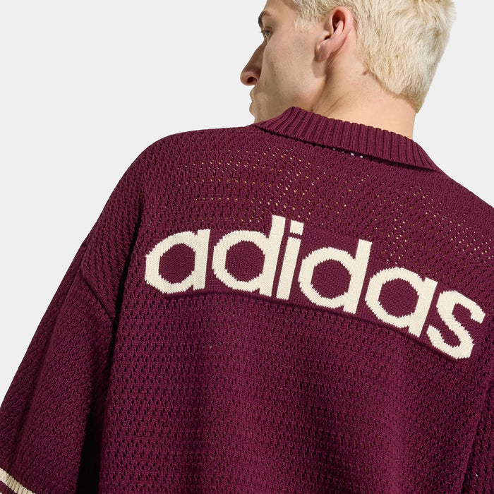 Crochet Mens Jersey (Maroon)