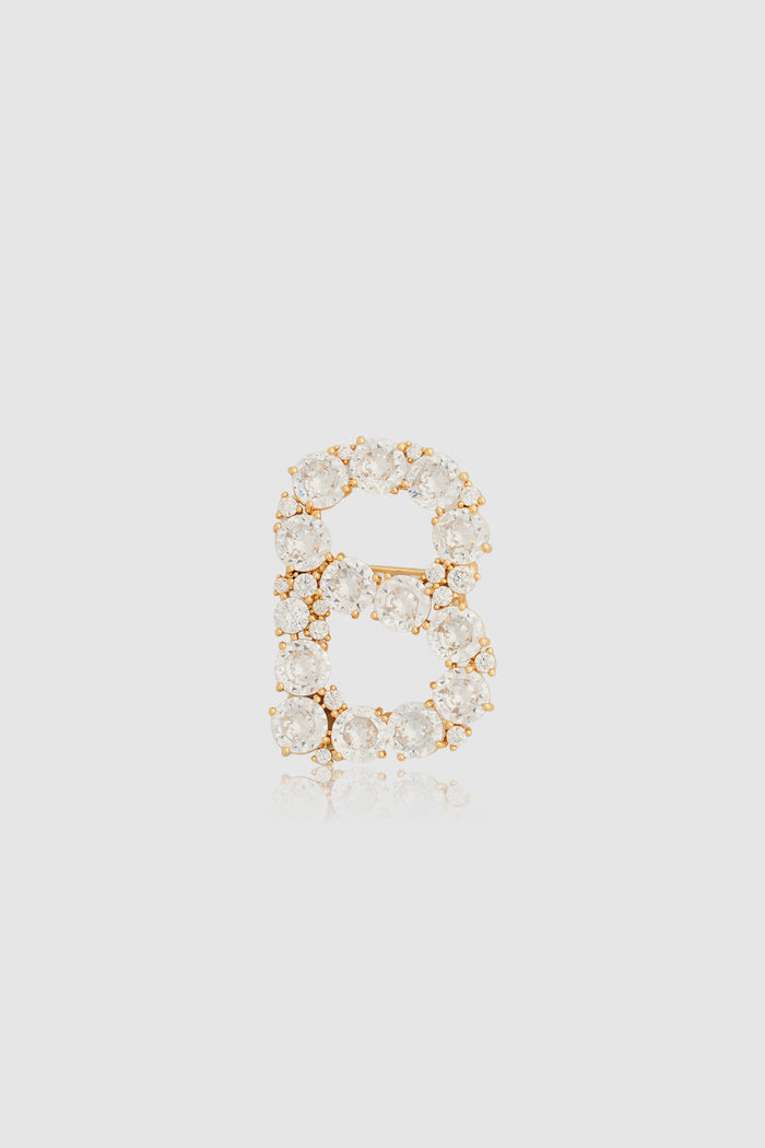 daria brooch in gold by buttonscarves front view