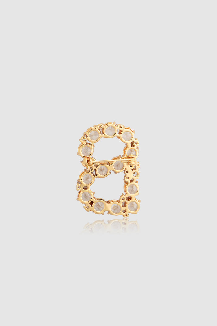 daria brooch in gold by buttonscarves back view