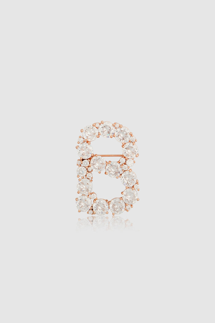 daria brooch in rose gold by buttonscarves front view