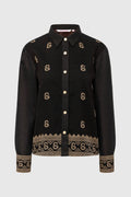 deli etoffe crop shirt brown by buttonscarves