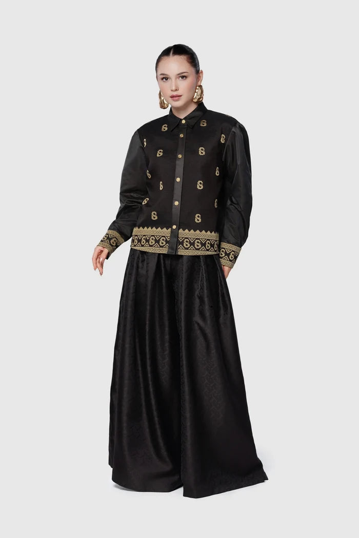 deli etoffe crop shirt brown styled outfit