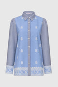 deli etoffe shirt blue by buttonscarves