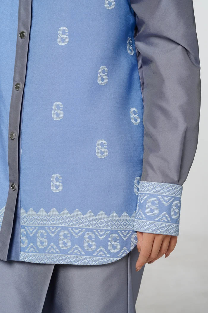 buttonscarves deli etoffe shirt blue pattern detail