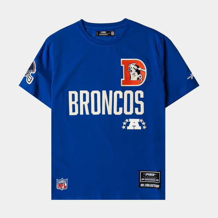 Denver Broncos Original Mens Short Sleeve Shirt (Blue/White)
