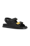 Deux Double Strap - Black Rhinestone