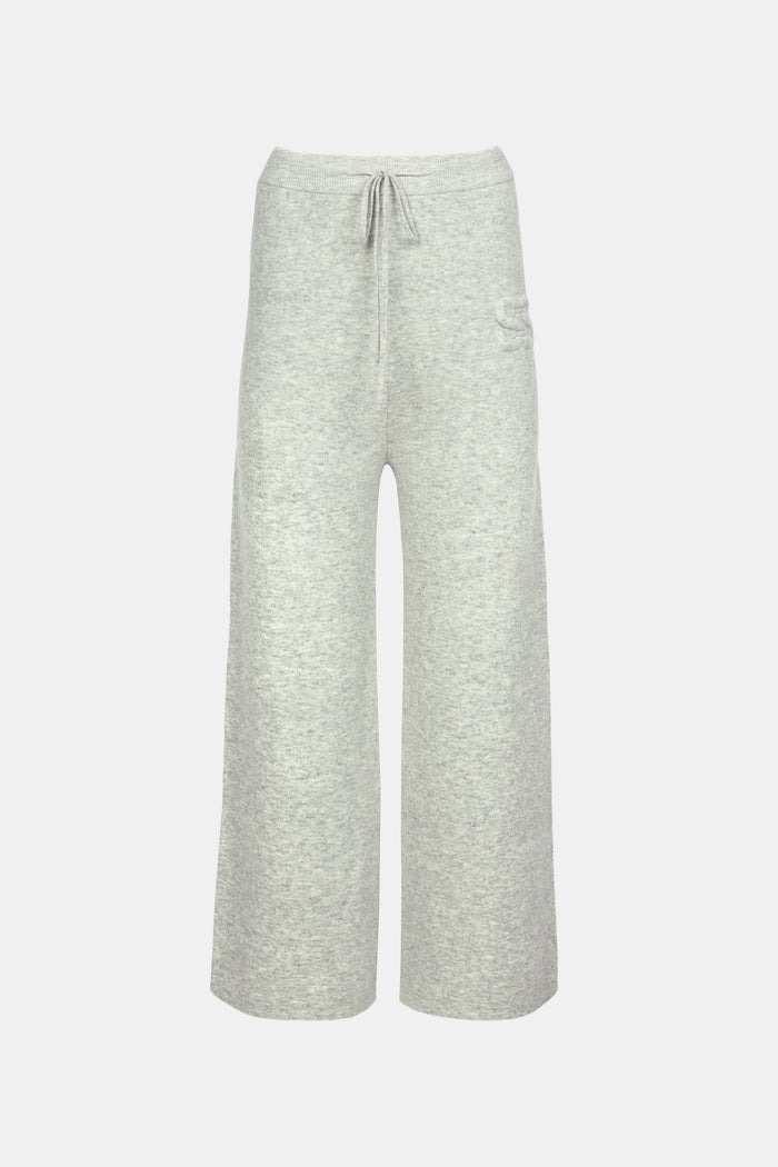 deux knit pants in misty grey by buttonscarves