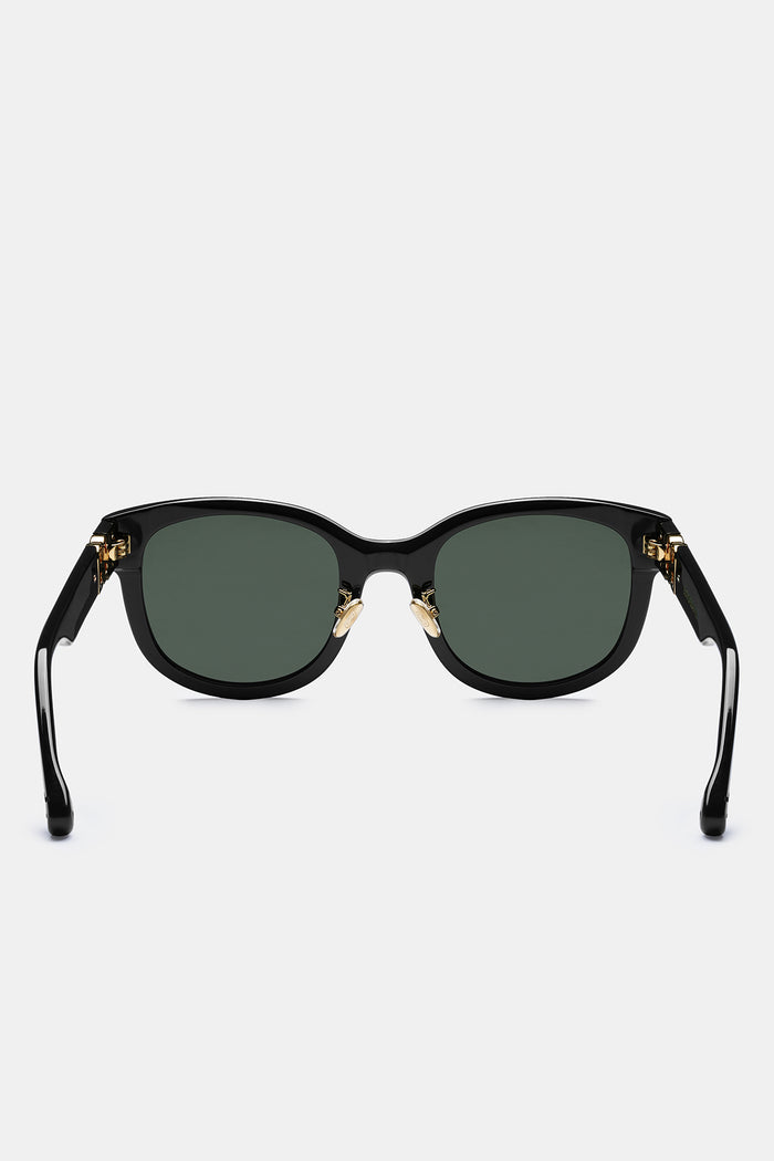 Deux Oval Sunglasses - Black