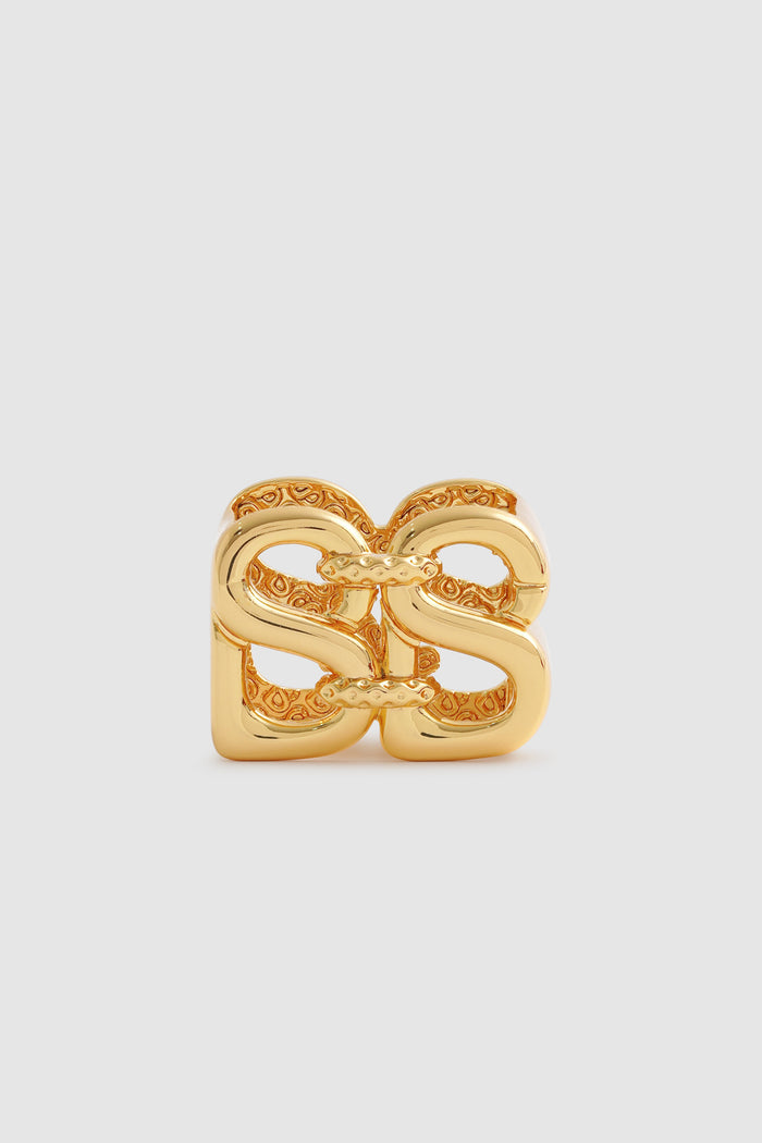 Deux Ring Brooch - Gold