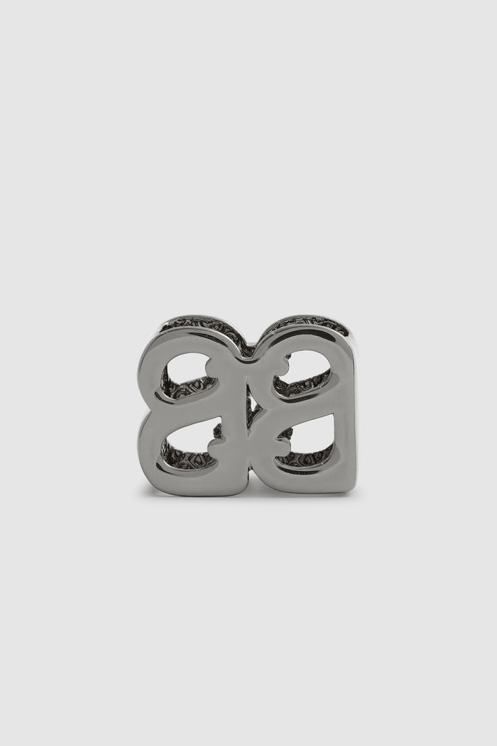 Deux Ring Brooch - Hematite