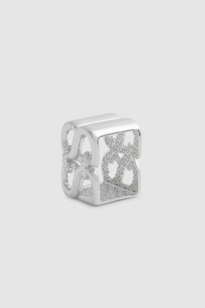 Deux Ring Brooch - Silver