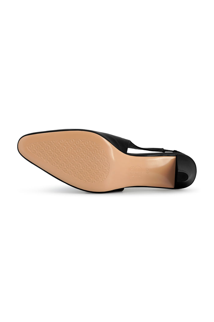 Deux Slingback Heels - Black