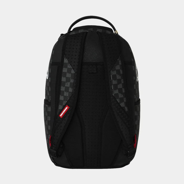 Drip Check Shark Mens Backpack (Black/White)