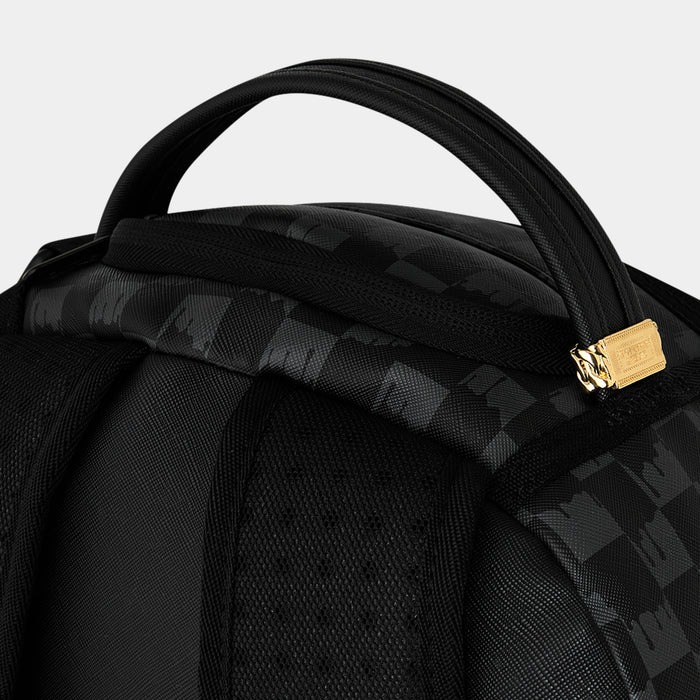 Drip Check Shark Mens Backpack (Black/White)