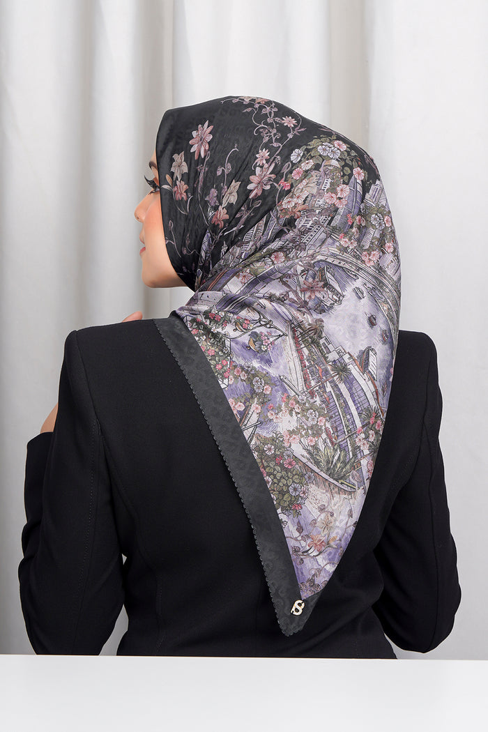 Dubai 2 Voile Square - Black Oud