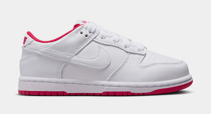 Dunk Low Preschool Lifestyle Shoes (White/University Red)