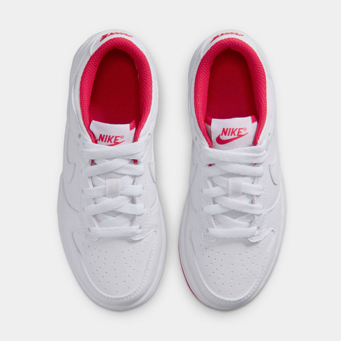 Dunk Low Preschool Lifestyle Shoes (White/University Red)