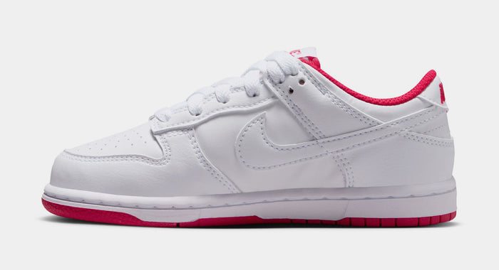 Dunk Low Preschool Lifestyle Shoes (White/University Red)