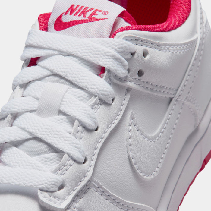 Dunk Low Preschool Lifestyle Shoes (White/University Red)