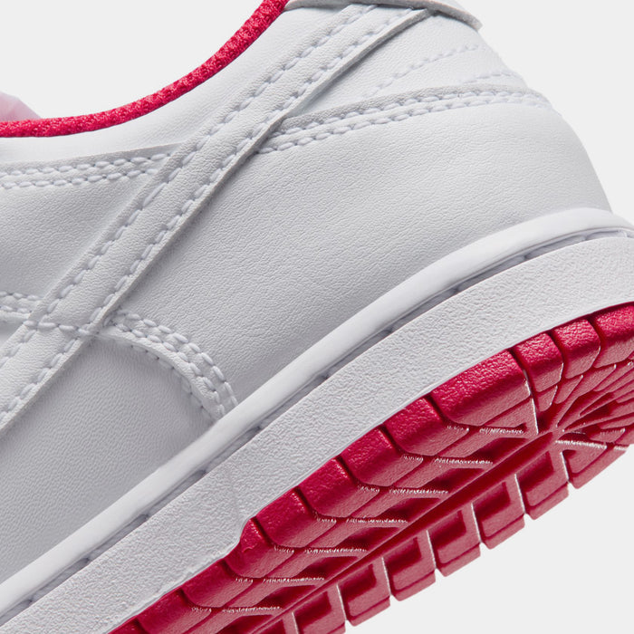 Dunk Low Preschool Lifestyle Shoes (White/University Red)