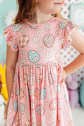 Easter Egg Hunt Flutter Sleeve Twirl Dress-Mila & Rose ®
