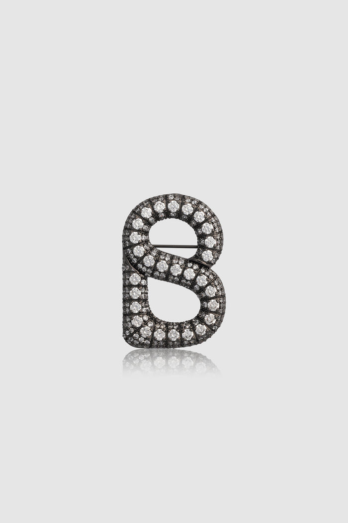 Eclat Brooch - Hematite