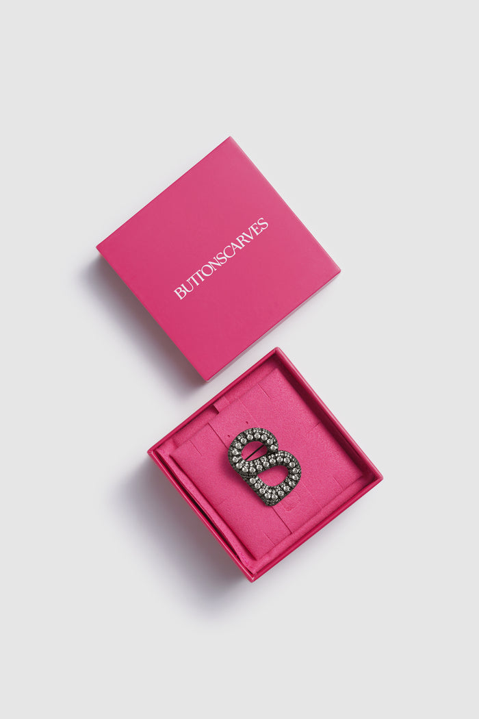 Eclat Brooch - Hematite