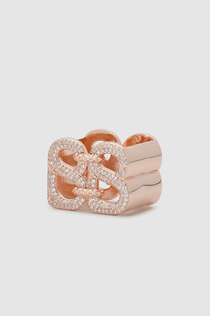 éclat ring brooch in rose gold by buttonscarves