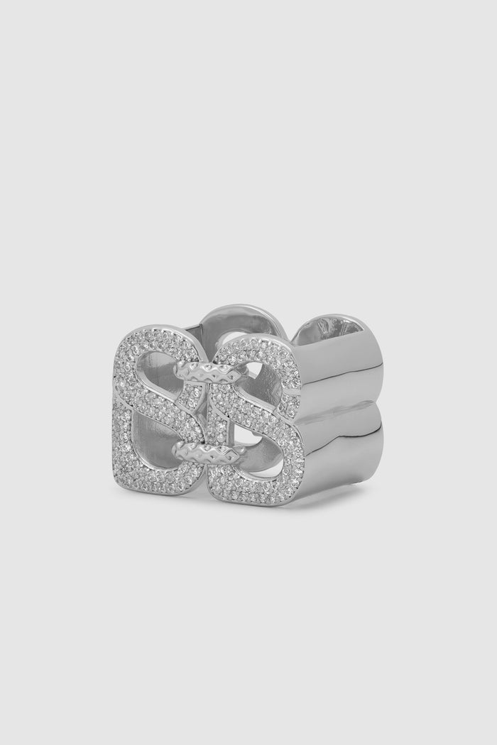 éclat ring brooch in silver by buttonscarves
