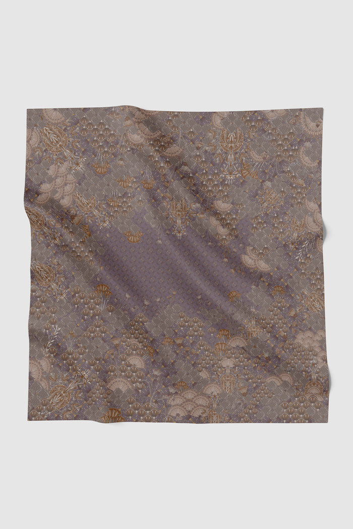 egypt printed square scarf in velvet by buttonscarves