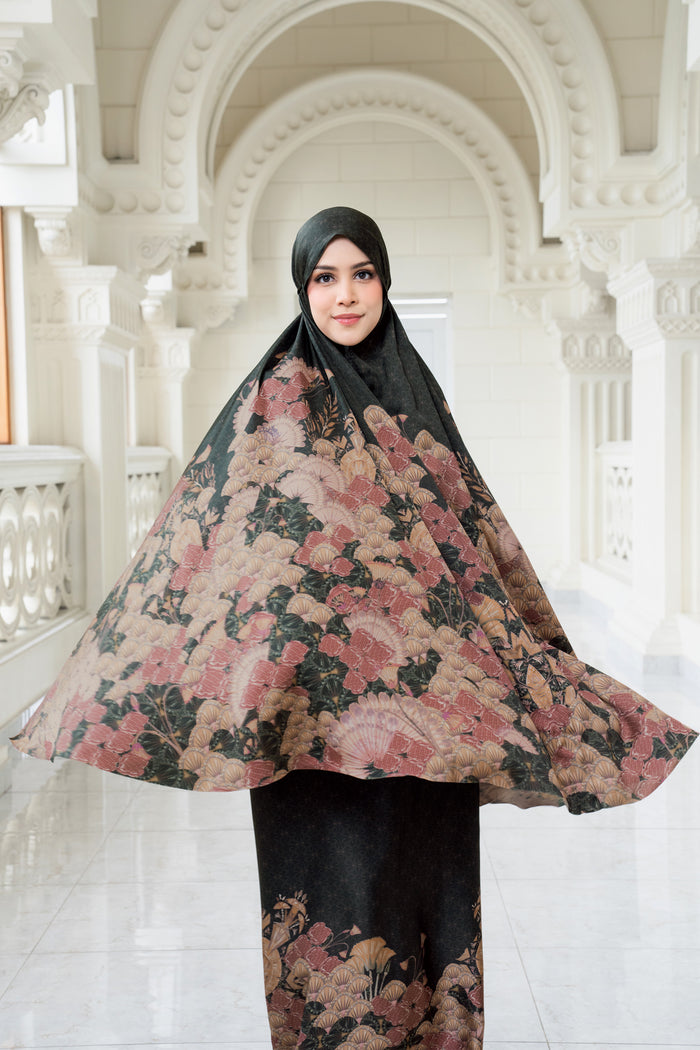 egypt prayer robe in eclipse by buttonscarves front view